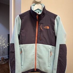 The North Face Mint and Grey Fleece Jacket